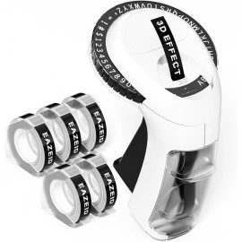 Phomemo 3D Embossing Label Maker with 5 Black Label Tapes 3/8" for Dymo Omega Xpress
