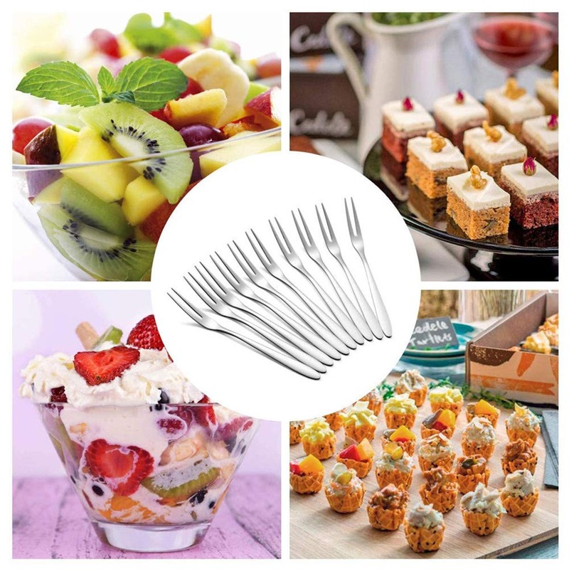 30 Pack Appetizer Dessert Forks, Stainless Steel Mini Salad Fruit