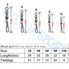 100Pcs Fishing Rolling Swivels Hanging Snaps Size 2#~10# Fishing Swivels