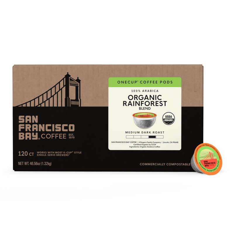 San Francisco Bay K-Cup Coffee Pods, Organic Rainforest Blend (120