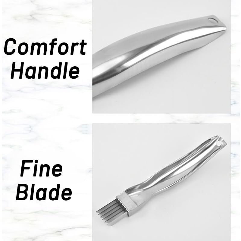 2 Pack Stainless Steel Green Onion Slicer - Multi-Blade Kitchen