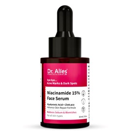 Dr. Alies - Professional 15% Niacinamide Face Serum | Advanced Skin Clarifying With Hyaluronic Acid & Zinc Pca | Reduces Acne Marks, Blemishes | Anti-Acne Serum for Oily & Acne Prone Skin | 30ml