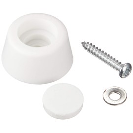 Hikari Rose Rubber Cushion Door Stop, White, 4.3 x 8.7 inches (11 x 22 cm), GD-11-2
