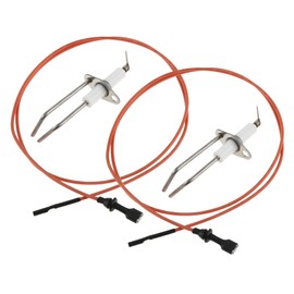 2 Pcs 62-24164-01 Furnace Burner Ignitors, Flame Sensor Ignitors Kit- 232258 2-Prong Electrode Assembly and 31.5" High-Temperature Cable Wire, Compatible with Rheem Furnace