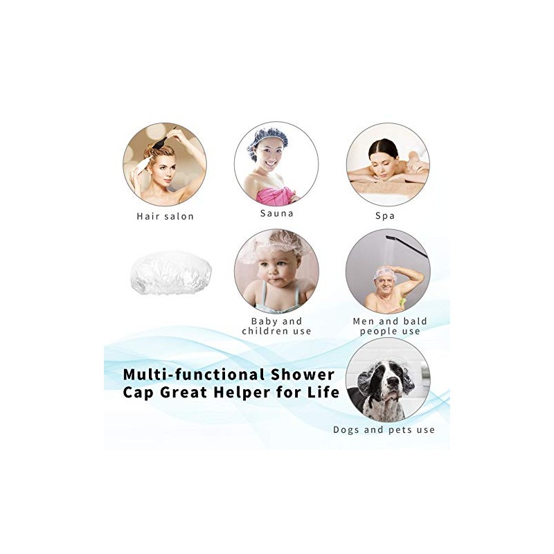 Tapas de ducha desechables 100 unidades – Gorro de baño