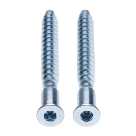 Furniture Confirmat Screws with Hexagon Socket Countersunk Head for Wood MDF Chipboard Furniture Assembly Hexagonal Drive Galvanised Steel Fitting for Drawers, Beds, Kitchen, Cupboard (Pack of 50)