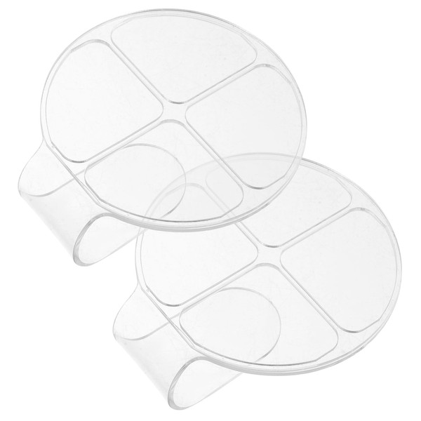 KONTONTY Portable Liquid Foundation Palette Acrylic Makeup Tray for Personal