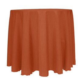 Ultimate Textile -5 Pack- Reversible Shantung Satin - Majestic 120-Inch Round Tablecloth, Burnt Orange