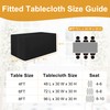 Hiasan Black Fitted Table Cloth 1 Pack, 72 x 30
