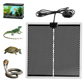Tulov 14 W Heating Pad for Glass Containers, 28 x 28 cm Aquarium Heating Pad, Adjustable Heating Pad for Reptiles with Temperature Control, Terrarium Heat Mat for Reptiles, Snakes, Spiders