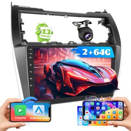 [2+64G] Hikity Android 13 Car Stereo for Toyota Camry Radio 2012 2013 2014 with Wireless Carplay Android Auto, 10.1 Inch Touch Screen in-Dash GPS Navigation Supports Mirror Link BT WiFi Backup Camera