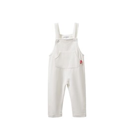 Mud Kingdom Infant Boys Overalls Cotton Plain Adjustable Straps Casual Spring Autumn White 6-9 Months