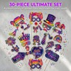 30 Pcs Neon Photo Booth Props, Fluorescent Glasses Hats Crowns