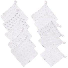 Hakochia Burp Cloths for Baby Boys, Super Soft and Extra Absorbent Organic Cotton Burping Rags Spit Up Cloth Sets for Newborns 10-Pack