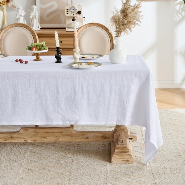 Simple&Opulence Linen Tablecloth 60x84 Inch – Basic Table Cloth for
