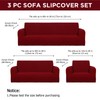 Fanfanwin 3 Pcs Couch Cover Sofa Cover Slipcover Set Living