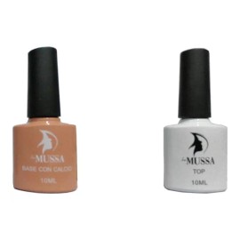 Mussa Kit Base Calcio + Top De 10ml Marca Mussa Para Esmalte Gel
