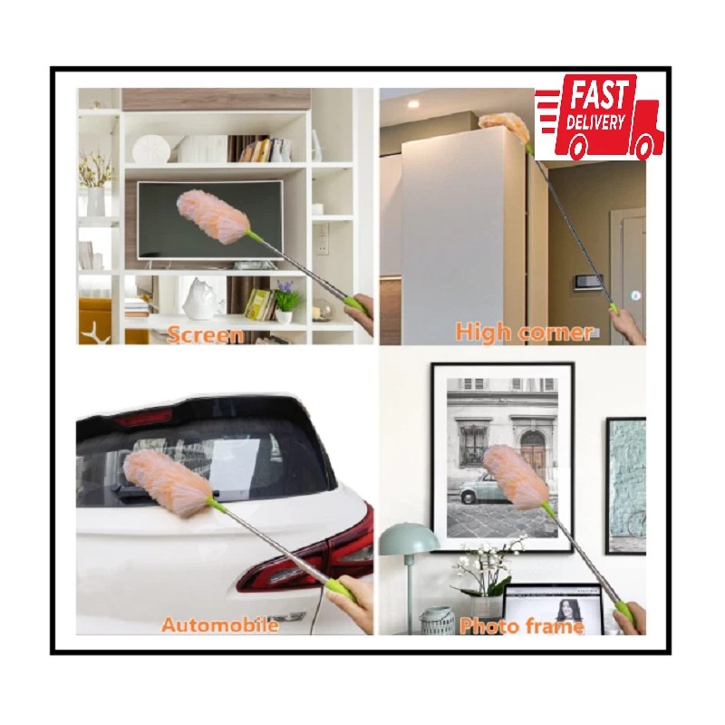 Does Not Apply 4 Pack Washable Electrostatic Duster, Extendable Pole