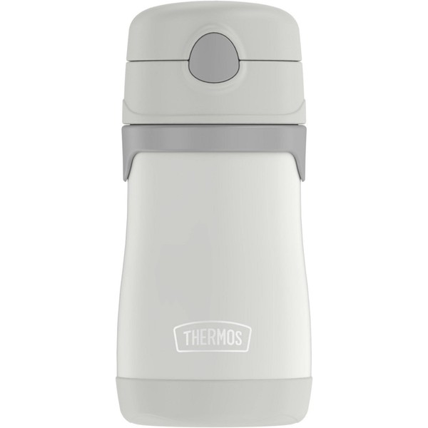 THERMOS Baby 10 Ounce Stainless Steel Vacuum Insulated Straw Bottle, Gray