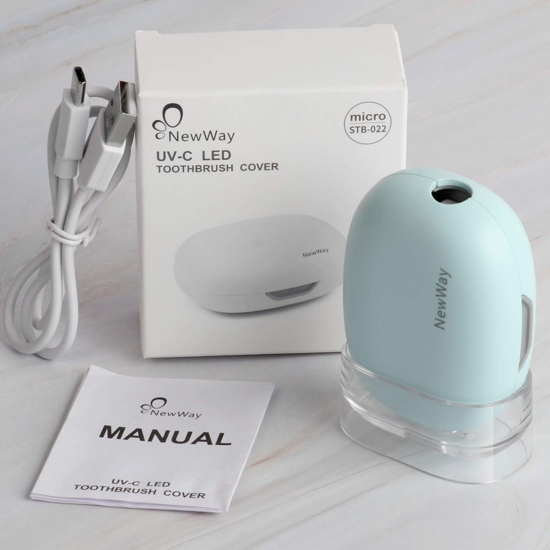 NewWay Mini Toothbrush Sterilizer Cover Rechargeable Travel Toothbrush Case with