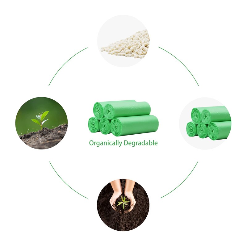 Biodegradable Trash Bags, Small Compostable Garbage Can Liners, Compatible with