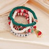 Sylph 5PCS Christmas Bracelets Set for Women Bell/Santa Claus/Snowflake/Reindeer Merry