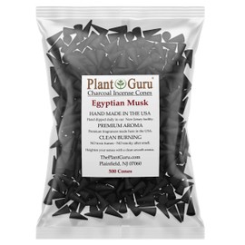 Egyptian Musk Charcoal Incense Cones 1" TOPFLOW - 500 Pack Bulk Wholesale - Natural Scented Cones Handmade Hand Dipped