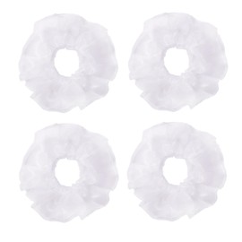 4 Stück Taufkerze Tropfschutz, Tropfschutz Kommunionkerze, Tropfenfänger aus Tüll, Weiße Tüll Kommunion Kerzen Tropfenfänger, Tropfenfänger Deko für Kommunionkerze Hochzeitkerze Taufkerzen (3-5cm)