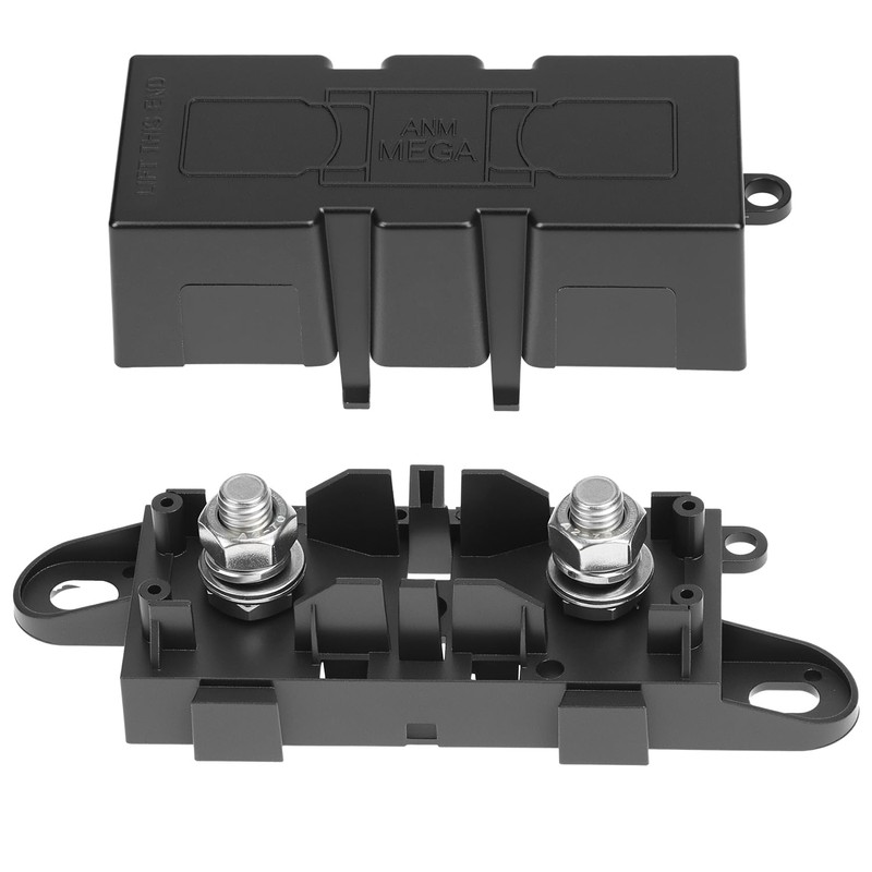 QWORK® Car Fuse Holder with Protective Cover, Includes 200A Fuse