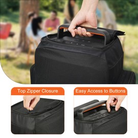 TXEsign Speaker Cover Case for JBL PartyBox Club 120 Portable Party Speaker, Dust Case Protective Mesh Cover Sleeve Replacement Case with Two Accessories Pockets