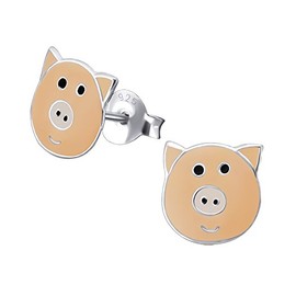Pig Earrings 925 Sterling Silver