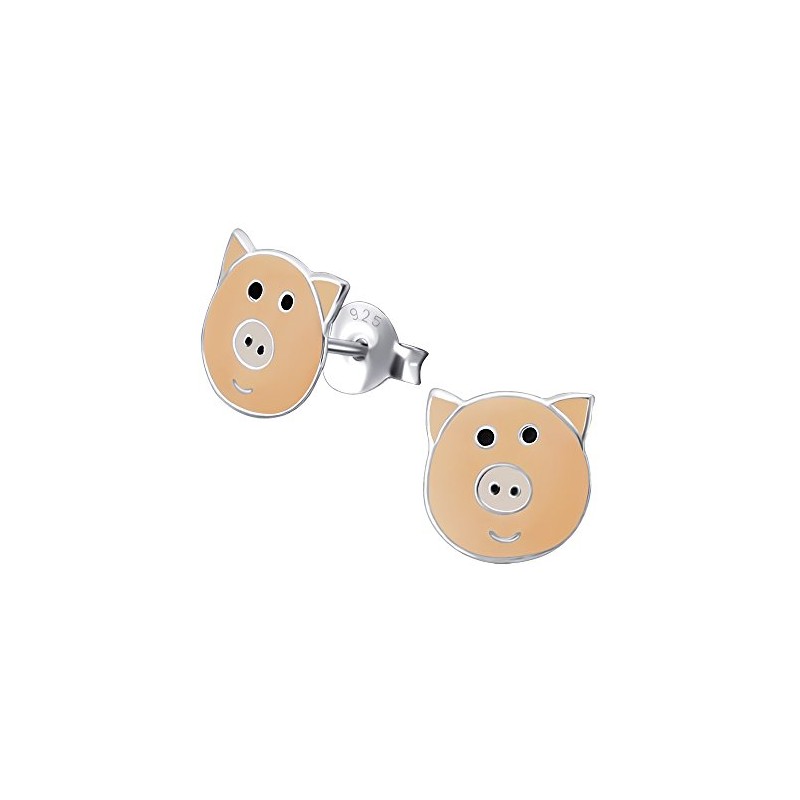 Pig Earrings 925 Sterling Silver