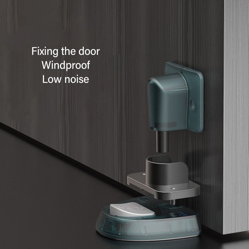 Floor Door Stopper Punch Free Windproof Ground Suction Function Quiet