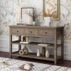 Rustic Console Table Hallway Table with Drawers and Storage for