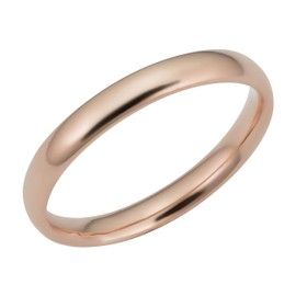 KoolJewelry Minimalist Women's 14k Rose Gold 3mm Knuckle Stacking Midi Ring (size 8)
