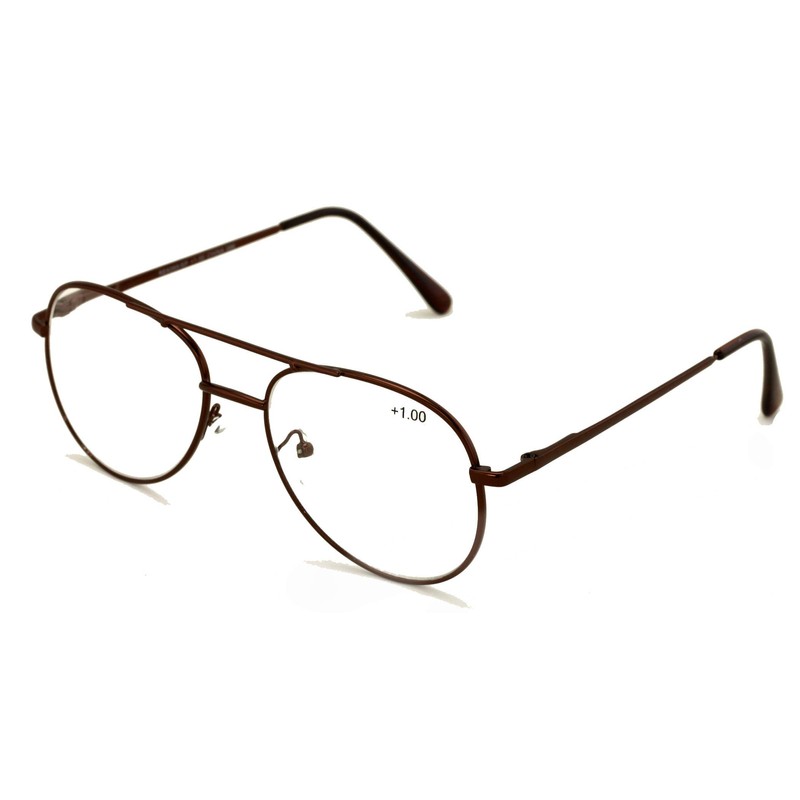 V.W.E. Classic Metal Reading Glasses - Spring Hinge Tear Drop