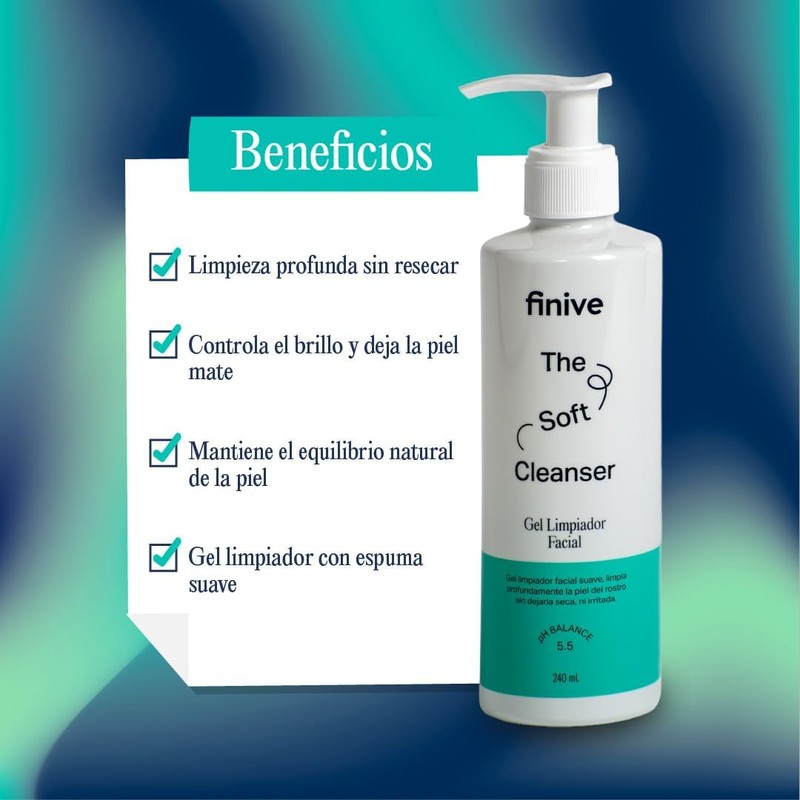 Gel Limpiador Facial, The Soft Cleanser, Para Piel Mixta a
