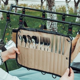 Cutlery Camping Storage Camping Supplies Portable Case Cutlery Heating Supplies portable olive green