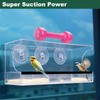 GURECOD Window Bird Feeder with Removable Feeding Tray for Backyard