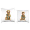 Summer Dog Golden Retriever Throw Pillow