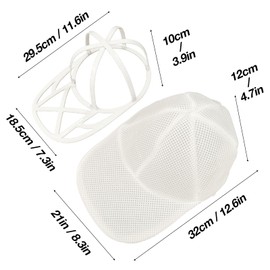 Yisiziyo Hat Washer Cage with support frame.Hat Washer wash and dry hat without deformation,suitable for cleaning adult and child hats.Hat Cleaner for flat and curved baseball caps 1pc (black)