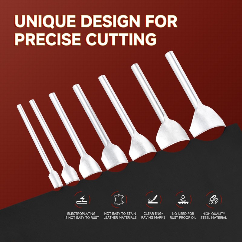 Leather Craft Tools - Juego de perforadoras de cuarto círculo