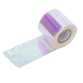 Cellophane Foil Nail Art Decals 5cm x 100m Aurora Effect Reflective Glass Nail Sticker for Household Nail Shop Manicure(B)