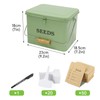 Xbopetda Seed Storage, Metal Seed Box with Safety Lock &