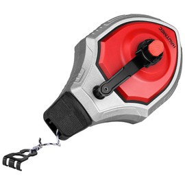 HAUTMEC Pro Chalk Line, 30m/100ft Chalk Reel with 6:1 Gear Ratio Chalk Line Tool, Chalk Box, Suitable for Carpenters and Builders, HT0356