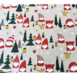 A Pair of Linen Cotton Christmas Tea Towels Kitchen Towels (pack of 2 towels)