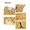 Anna-Kaci Sparkle Glitter Hip Hop T-Shirt Top Tunic Basketball Sequins