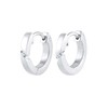 Diamore Basic Women's Creole Diamond Earrings, (0.04 ct), 925 Sterling