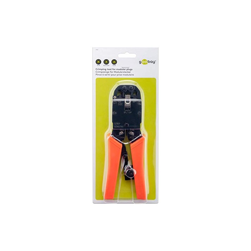 Fixpoint Crimping Pliers for Modular Plugs incl. Cable Cutters and