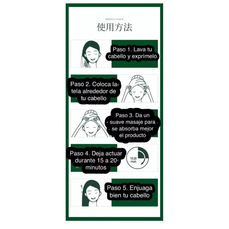 Venzen 3 Mascarillas Cabello Hidratante Reparadora Aguacate Gorra